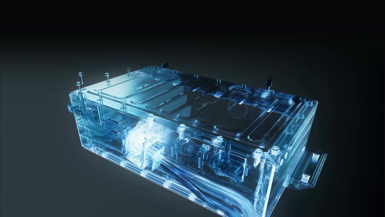 Rendered view of the 1.4 kWh battery pack of the Renault Duster strong hybrid